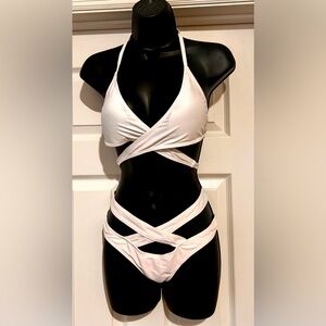 White Wrap Bikini Set